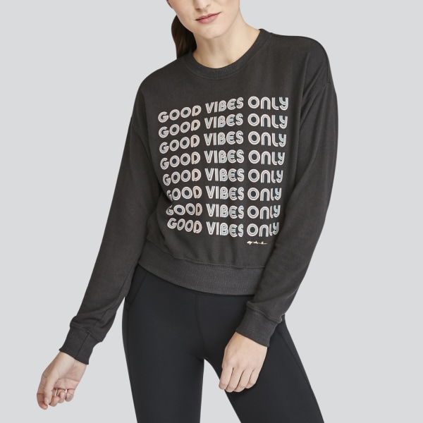 Good Vibes Malibu Crew In Vintage Black Wantable