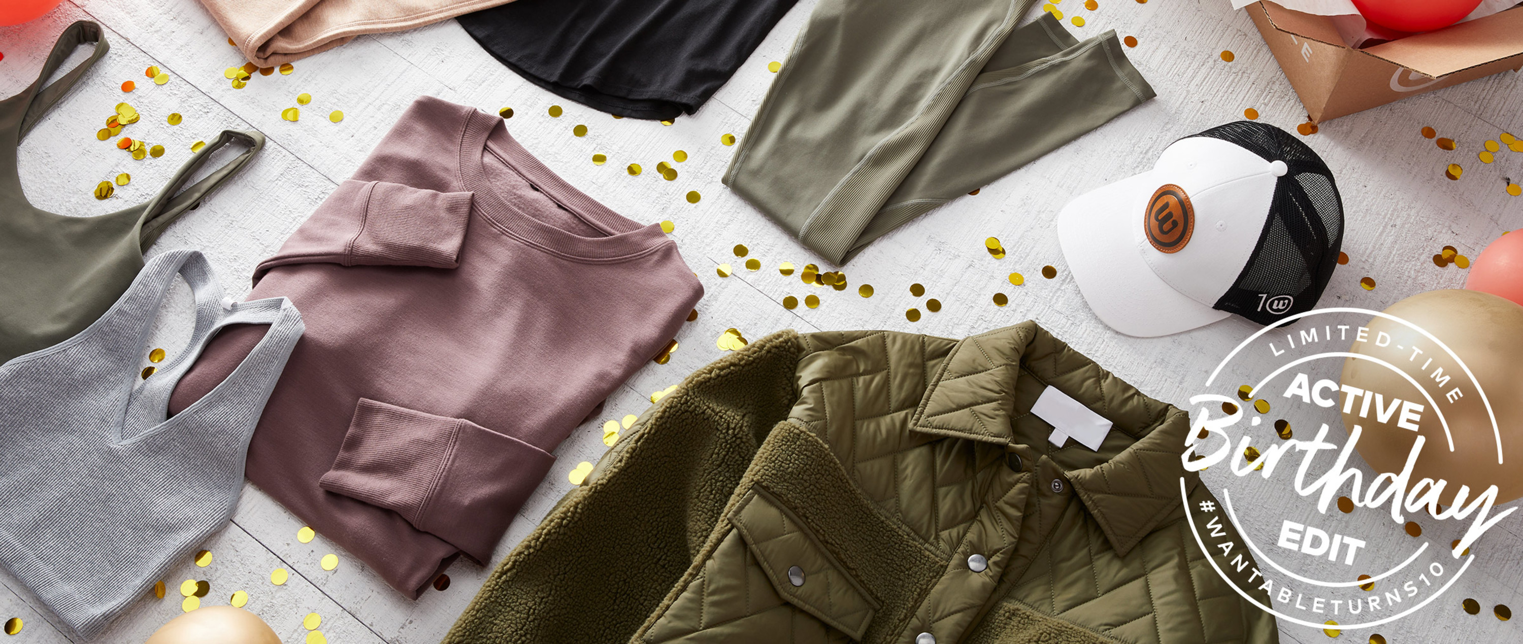 Your expert personal stylist is ready to roll:
get 7 studio-to-street active & athleisure styles 
including 1 of 2 limited-edition birthday tanks.