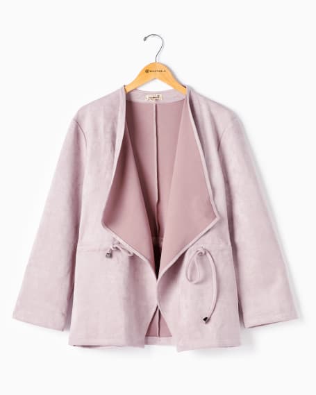 Drape Front Jacket in Lilac