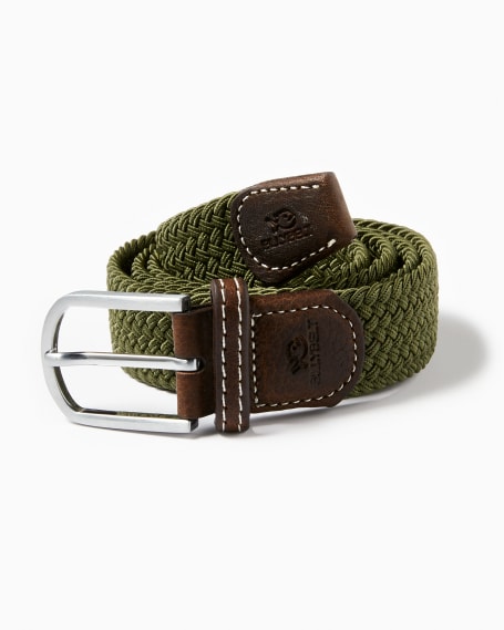 Buy Woven Mens Belt No Holes - Brown With Khaki