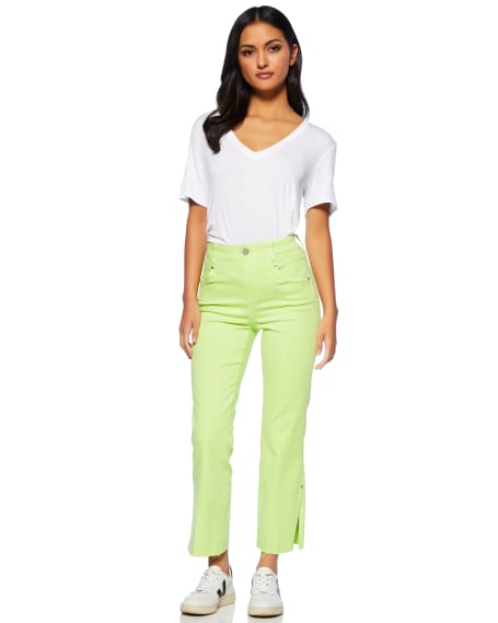 5 Pocket Pull-on Pants with Ankle Slit