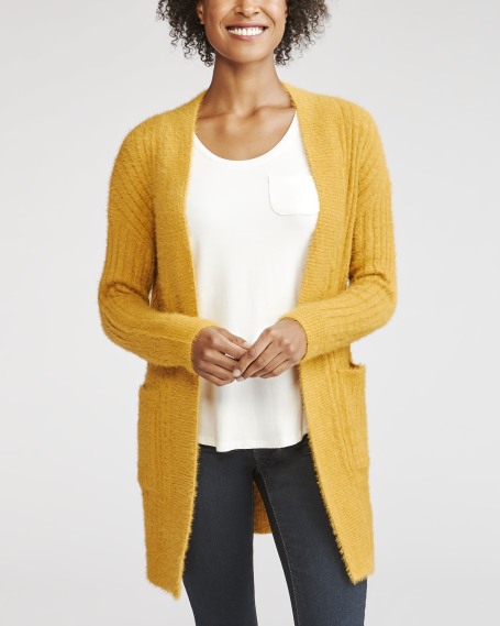 Soft Open Cardigan in Mustard | Wantable