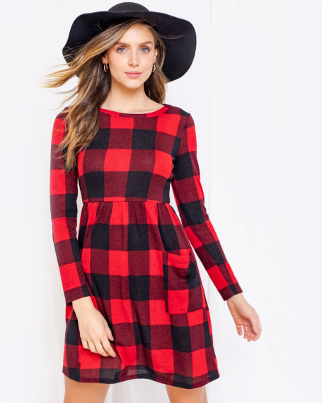buffalo plaid dress womens