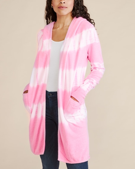 Color Block Yummy Hoodie Cardigan in 