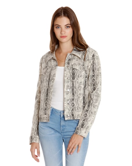 Snakeskin Denim Jacket in Snakeskin 