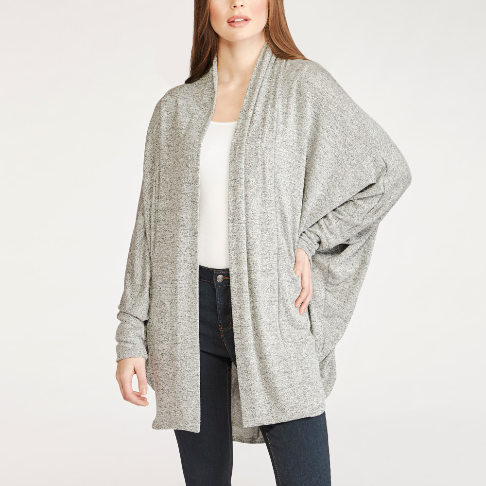 Open Front Cocoon Cardigan in Heather Grey | Wantable