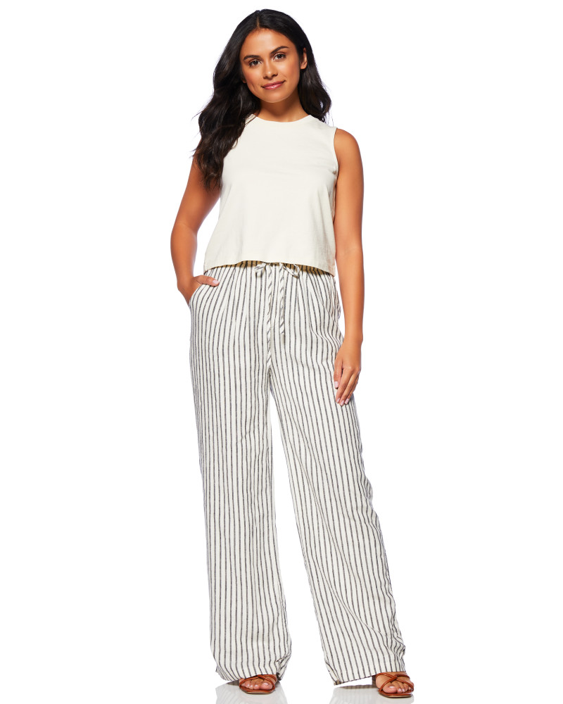 Drawstring Striped Linen Trousers – the thread