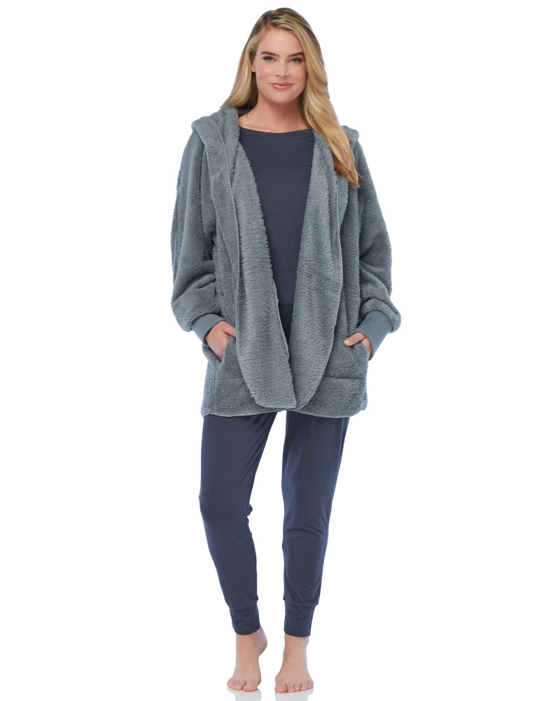 Solid Sherpa Lounge Jacket in Alpine Trail | Wantable