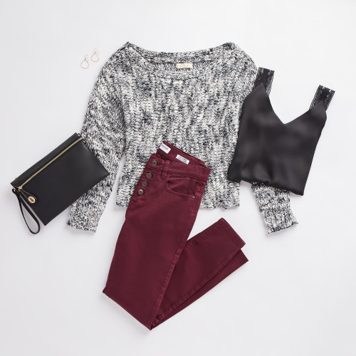 holiday party: knit sweater