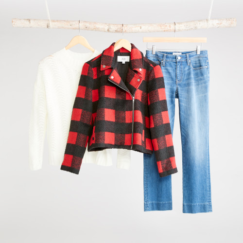 winter jackets: buffalo plaid jacket