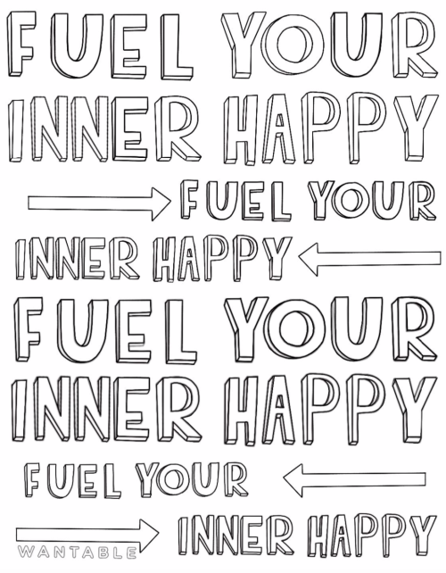 wantable coloring pages: inner happy 