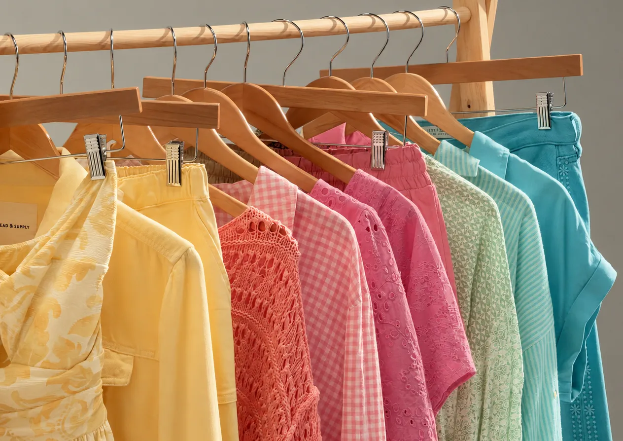 Spring color palette clothing